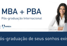 MBA no Brasil com Pós-graduação Internacional MBA no Brasil e PBA nos Estados Unidos