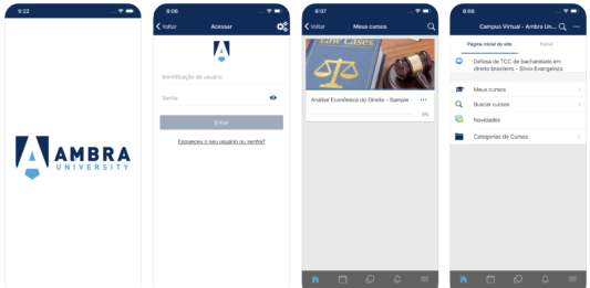 Aplicativo Mobile para o AVA da Ambra University